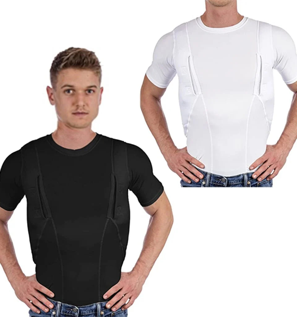 Concealed Carry T-Shirt | Dual Holster & Moisture-Wicking Compression Fit