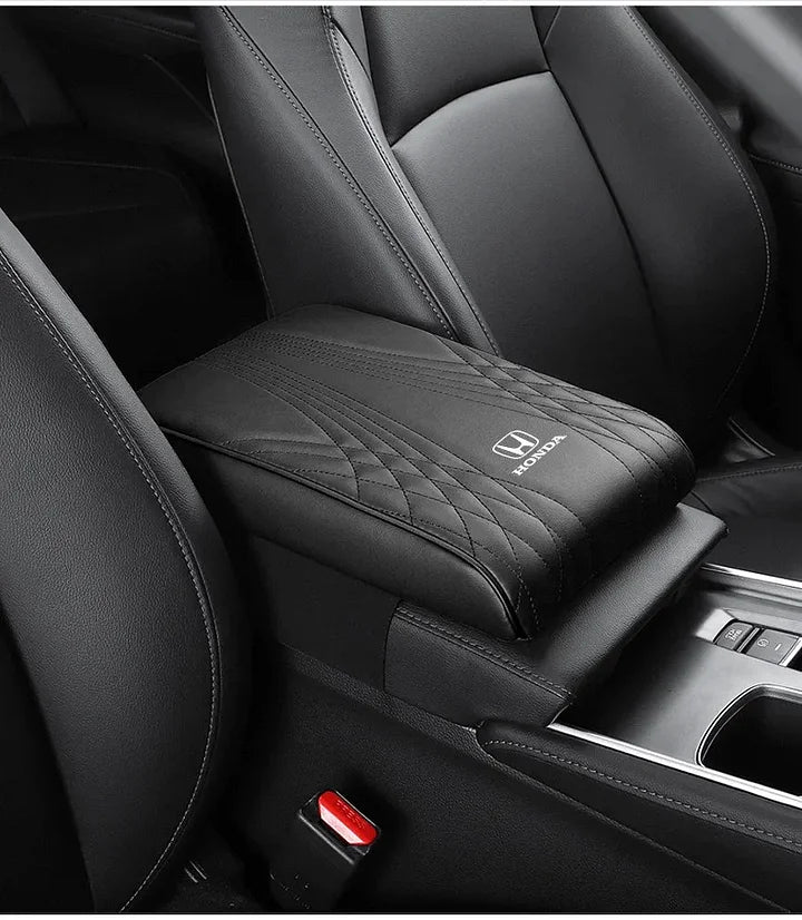 Car Armrest Cushion | Memory Foam Faux Leather | Slip-Resistant Surface