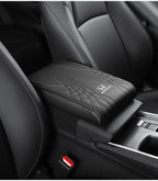Car Armrest Cushion | Memory Foam Faux Leather | Slip-Resistant Surface