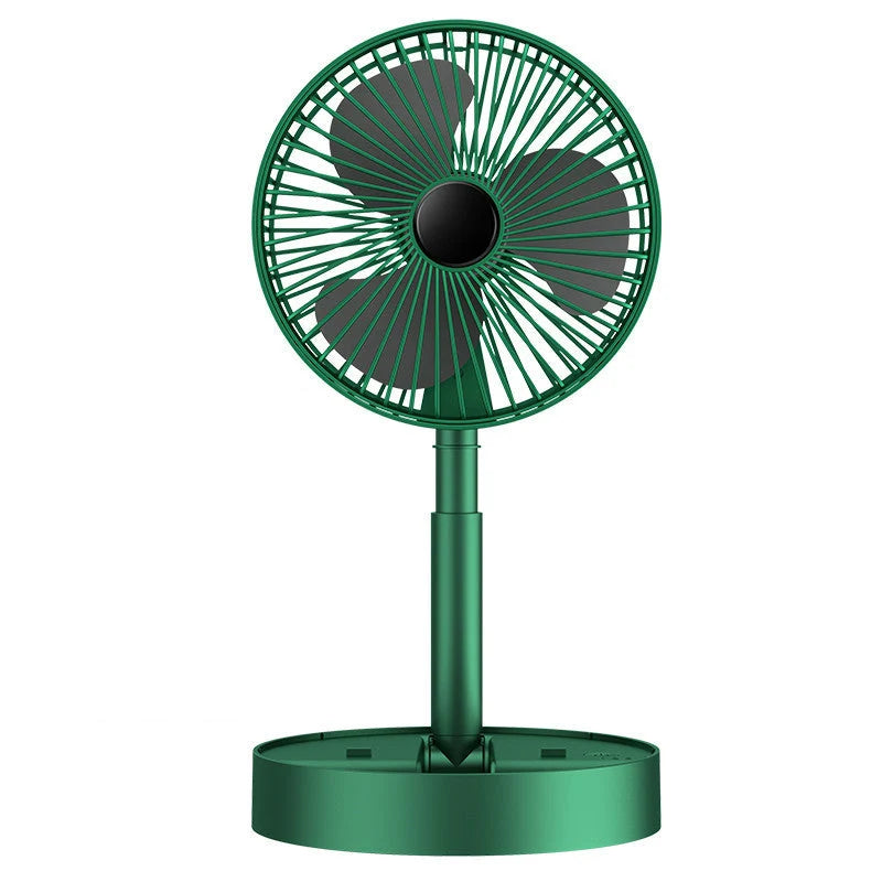 Table Fan | Foldable Telescopic & USB-C Rechargeable | Smartphone Holder
