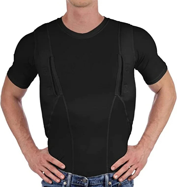Concealed Carry T-Shirt | Dual Holster & Moisture-Wicking Compression Fit