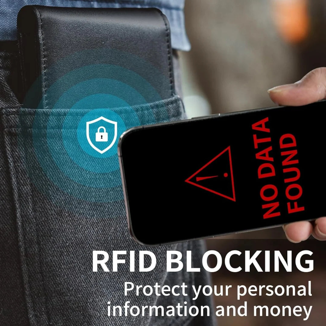 Men’s Bifold Wallet | Genuine Leather & RFID-Blocking | 13 Card Slots