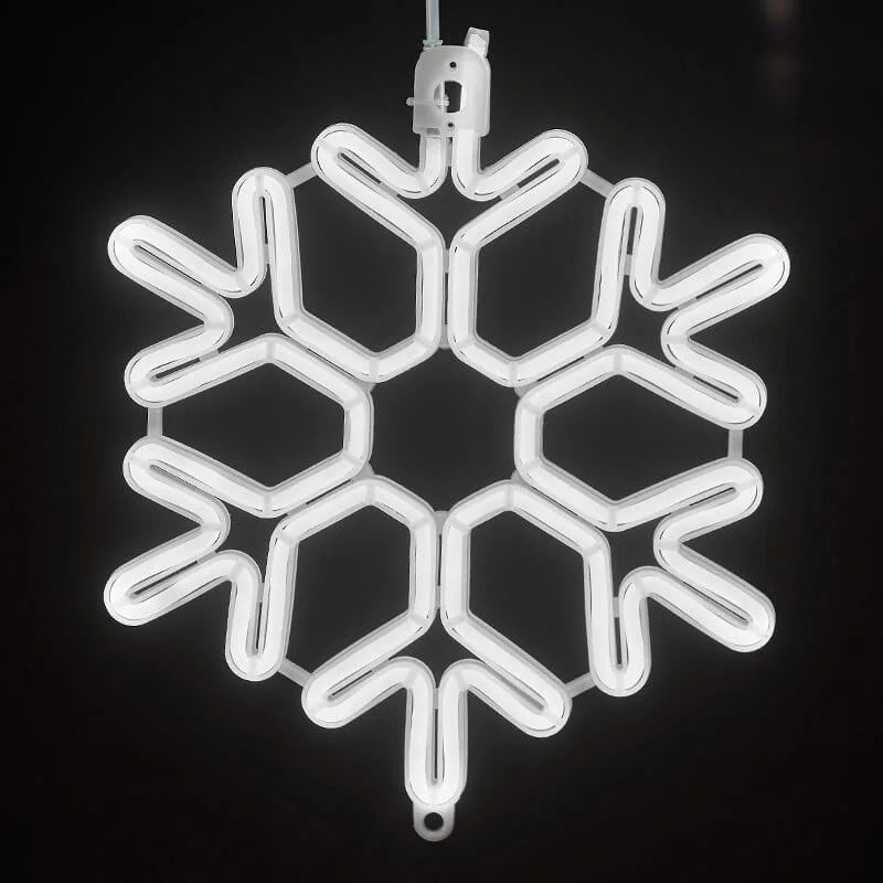 Outdoor Snowflake Lights | IP65 Waterproof LED & Warm Glow | 30 cm Diameter