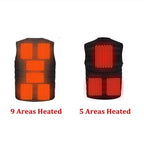 Heated Vest | 9-Zone Heating & Dual Controls | USB Power Bank Compatible