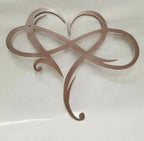 Metal Wall Art | Infinity Heart Design & Iron Construction | 30 x 25 / 40 x 35 cm