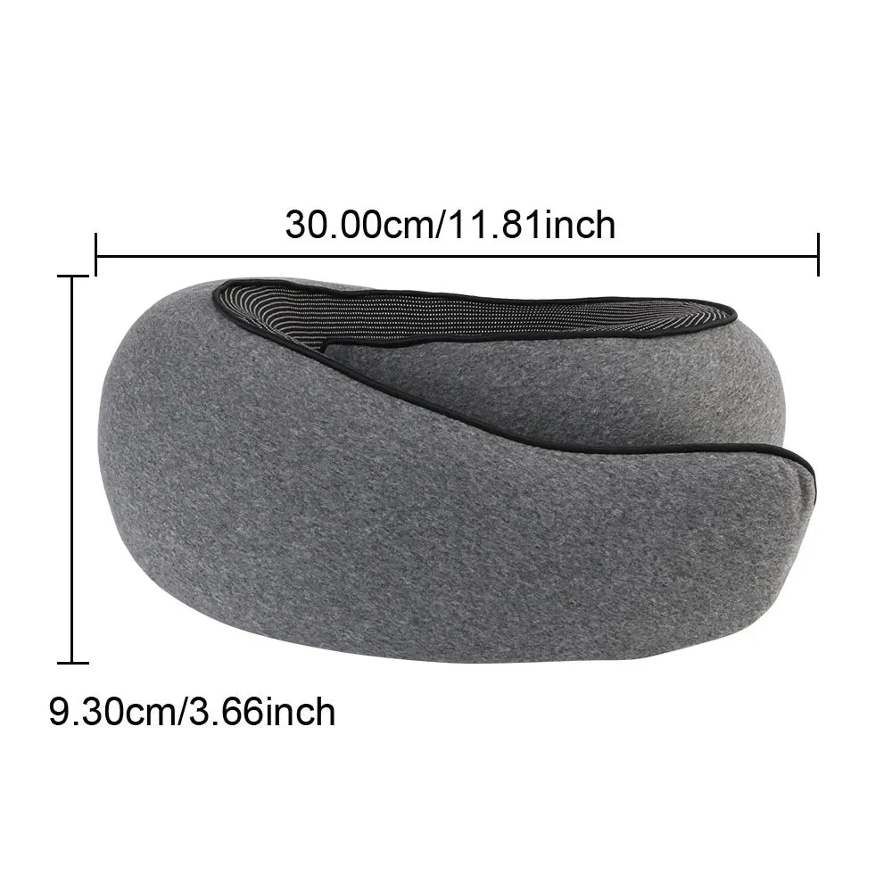 Travel Neck Pillow | U-Shaped Memory Foam & Adjustable Fit