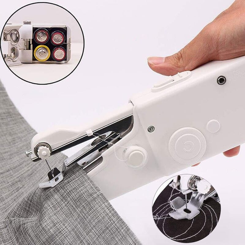 Handheld Sewing Machine | Cordless One-Hand Operation | Bobbins Included