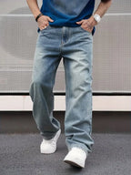 Men’s Jeans | Loose Fit & Wide Leg | Vintage Blue Wash
