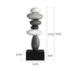 Stacked Stone Sculpture | Natural Stone Finish & Fine Modern Base