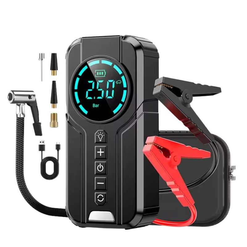 Jump Starter & Tire Inflator | Compact Multi-Function | USB-C Charging