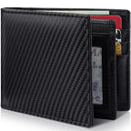 Men’s Wallet | RFID-Blocking Genuine Leather Slim Bifold | 13 Card Slots