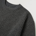 Men’s Sweater | Knitted Crew Neck & Rib-Knit Trim | Regular Fit