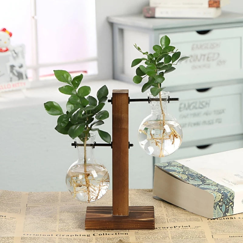 Tabletop Vase | Curved Base & Follower-Inspired Design | Brown