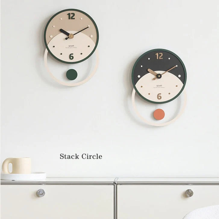 Wall Clock | Walnut & Acrylic Silent Sweep | 28 x 40 cm