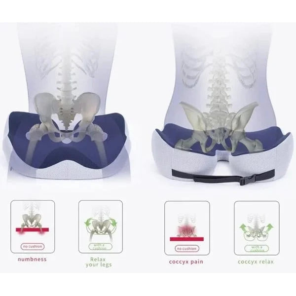 Seat Cushion | Contoured Memory Foam & Breathable Mesh