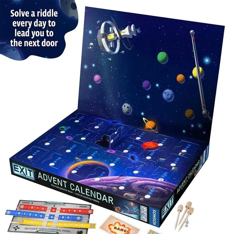 Escape Room Advent Calendar | Space-Themed Screen-Free Puzzle Game | 24 Days