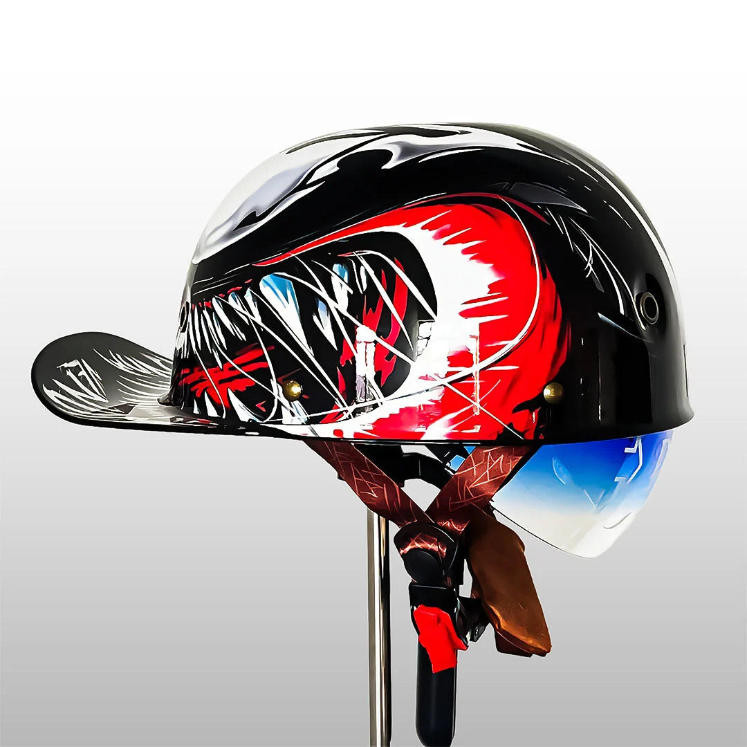 Motorcycle Helmet | Baseball Cap Style & Lightweight | DOT & ECE Certified