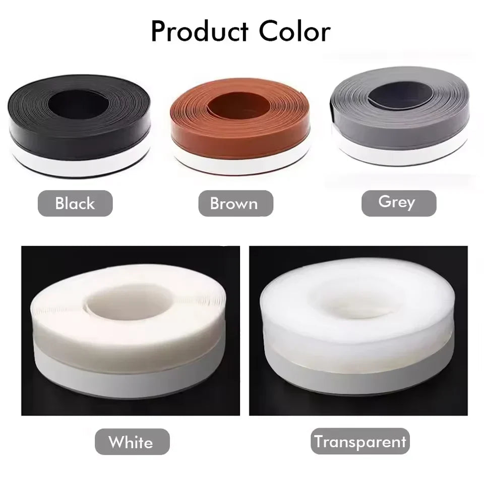 Door Seal | Flexible Silicone & Self-Adhesive | 5 m Roll