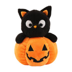 Plush Toy | Soft Cat & Pumpkin Design | Embroidered Details