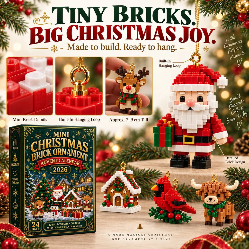 Advent Calendar | Mini Building Sets & Hanging Ornaments | 24 Days