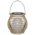 Outdoor Solar Lantern | Handwoven Rattan & Bamboo Waterproof IP44