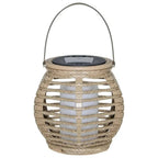 Outdoor Solar Lantern | Handwoven Rattan & Bamboo Waterproof IP44