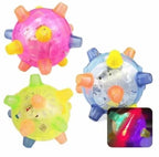 Dog Toy | Interactive LED Jumping & Food-Grade Rubber
