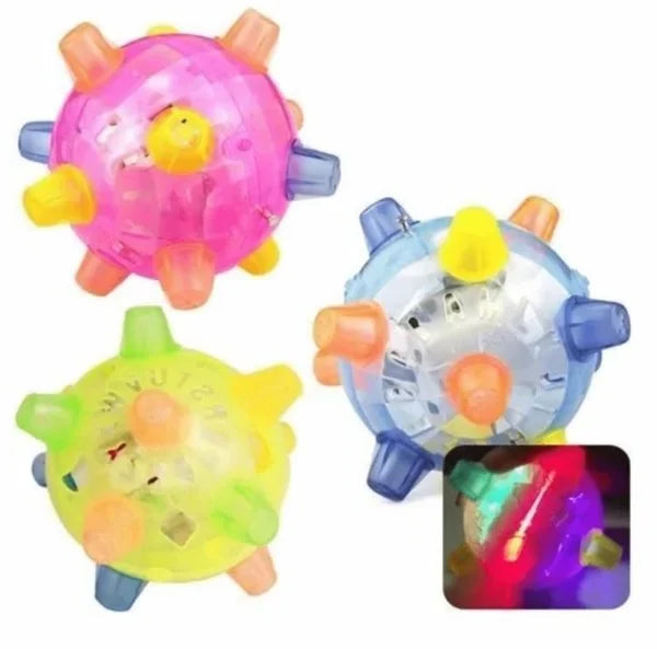 Dog Toy | Interactive LED Jumping & Food-Grade Rubber