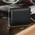 Men’s Wallet | RFID-Blocking Genuine Leather Slim Bifold | 13 Card Slots