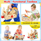 Wooden Tool Set for Kids | Multifunctional Workbench & Storage Box | 29-Piece Set
