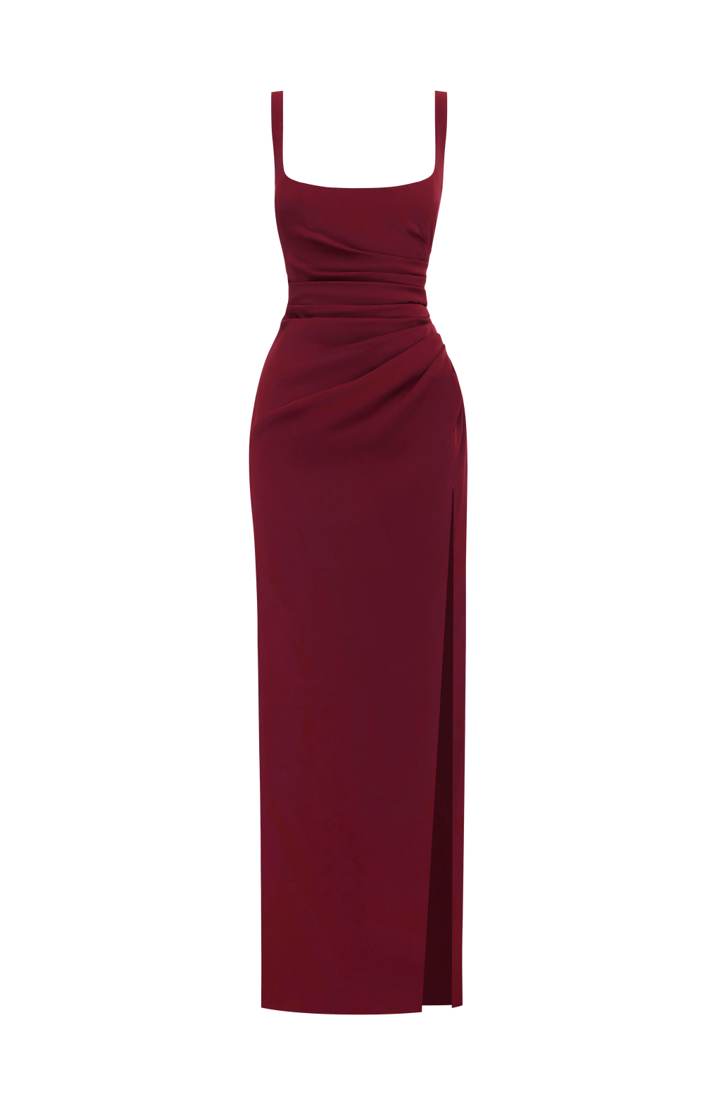 Maxi Dress | Draped Twill Corset Bodice | Adjustable Lace-Up Back
