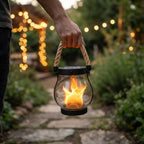 Solar Lantern | Realistic Flicker & USB‑C Rechargeable