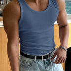 Tank Top | Slim Fit Ribbed | Sleeveless Round Neck