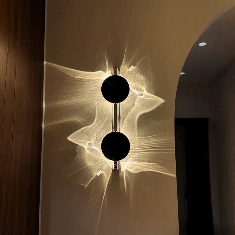Wall Light | Adjustable Wave Projection & 180° Rotatable | Aluminum & Stainless Steel