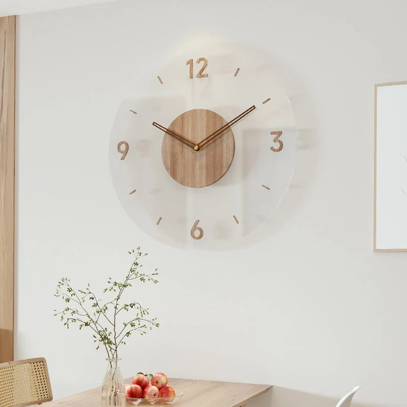 Wall Clock | Scandinavian Solid Wood & Silent Operation | 35.5 cm