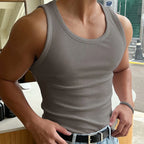 Tank Top | Slim Fit Ribbed | Sleeveless Round Neck