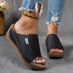Wedge Sandals | Orthopedic Sole & Adjustable Straps | Slip-On