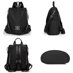 Anti-Theft Backpack | Hidden Back Zipper & Water-Repellent Oxford | Convertible Carrying Options