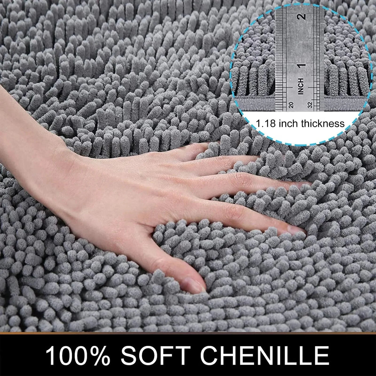 Bath Mat | Non-Slip & Quick-Absorbent | Plush Thick Texture