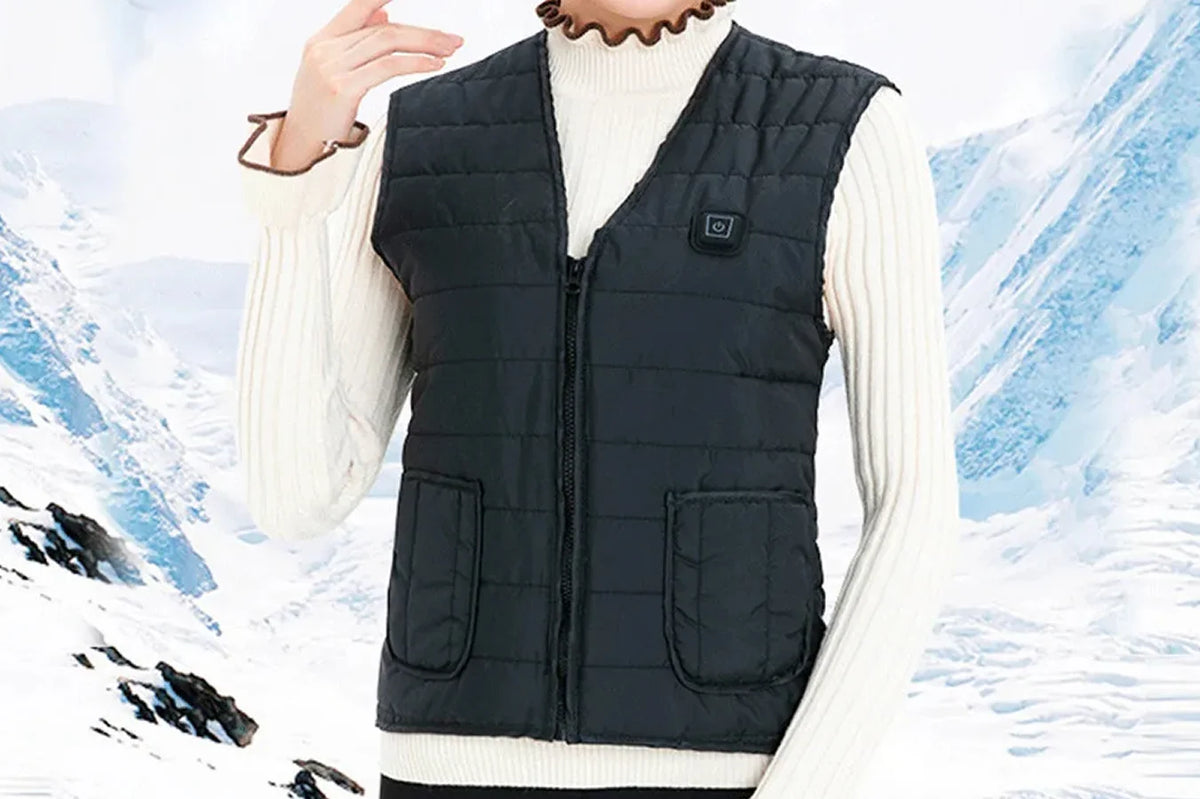 Heated Vest | 9-Zone Heating & Dual Controls | USB Power Bank Compatible