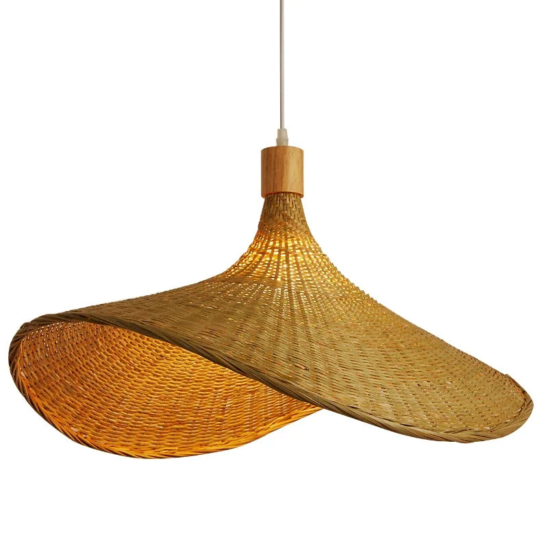 Pendant Lamp | Handwoven Bamboo Basket & Warm Ambient Light | Multiple Sizes