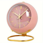 Analog Alarm Clock | Silent Movement & Night Light | Vintage Style
