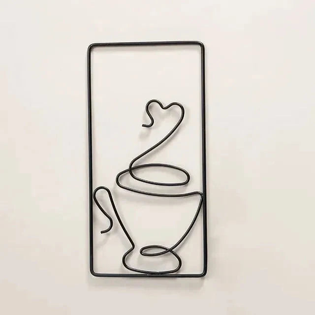 Wall Art | Playful Coffee Cup Design | Indoor & Outdoor
