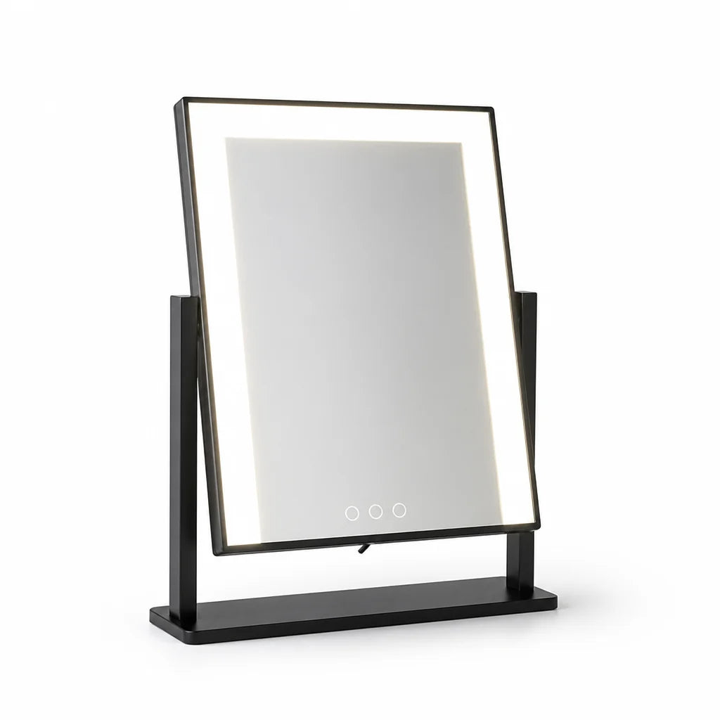 Makeup Mirror | Touch-Control LED Lighting | Removable 15× Magnifier