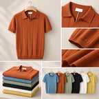 Men's Polo Shirt | Knitted Slim Fit & Ribbed Cotton