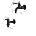 Wall-Mounted Faucet | Solid Brass Matte Black | Space-Saving