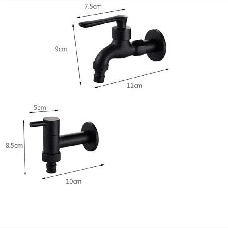 Wall-Mounted Faucet | Solid Brass Matte Black | Space-Saving