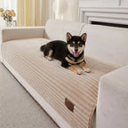 Sofa Cover | Plush Striped & Non-Slip | Machine Washable