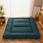 Japanese Futon Mattress | Quilted 4-Inch & Foldable | Washable Polyester