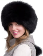 Women's Winter Hat | Natural Fox Fur & Integrated Earmuffs | One Size Fits Most
